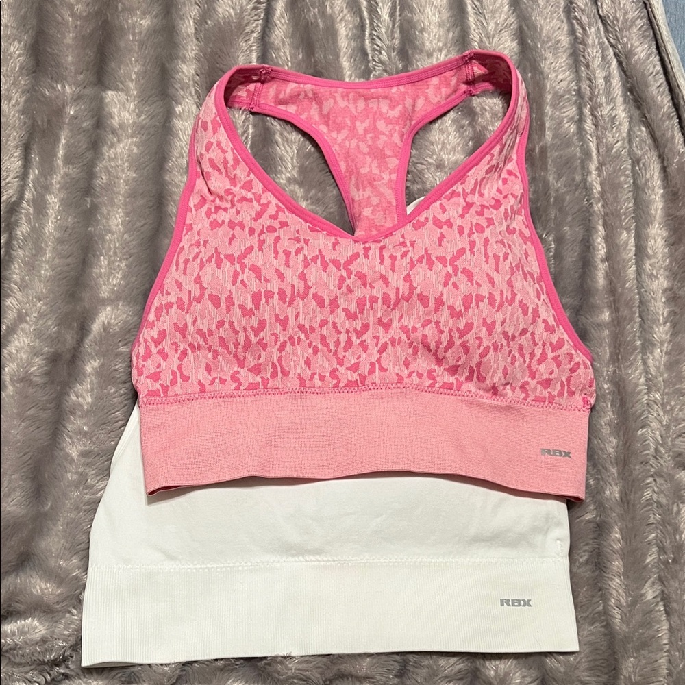Reebok race back sports bra set